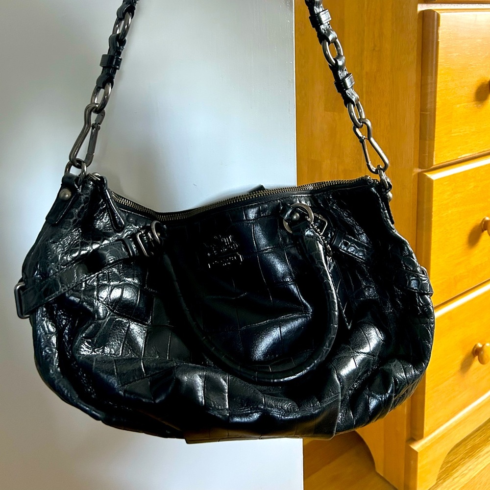 Coach black leather purse